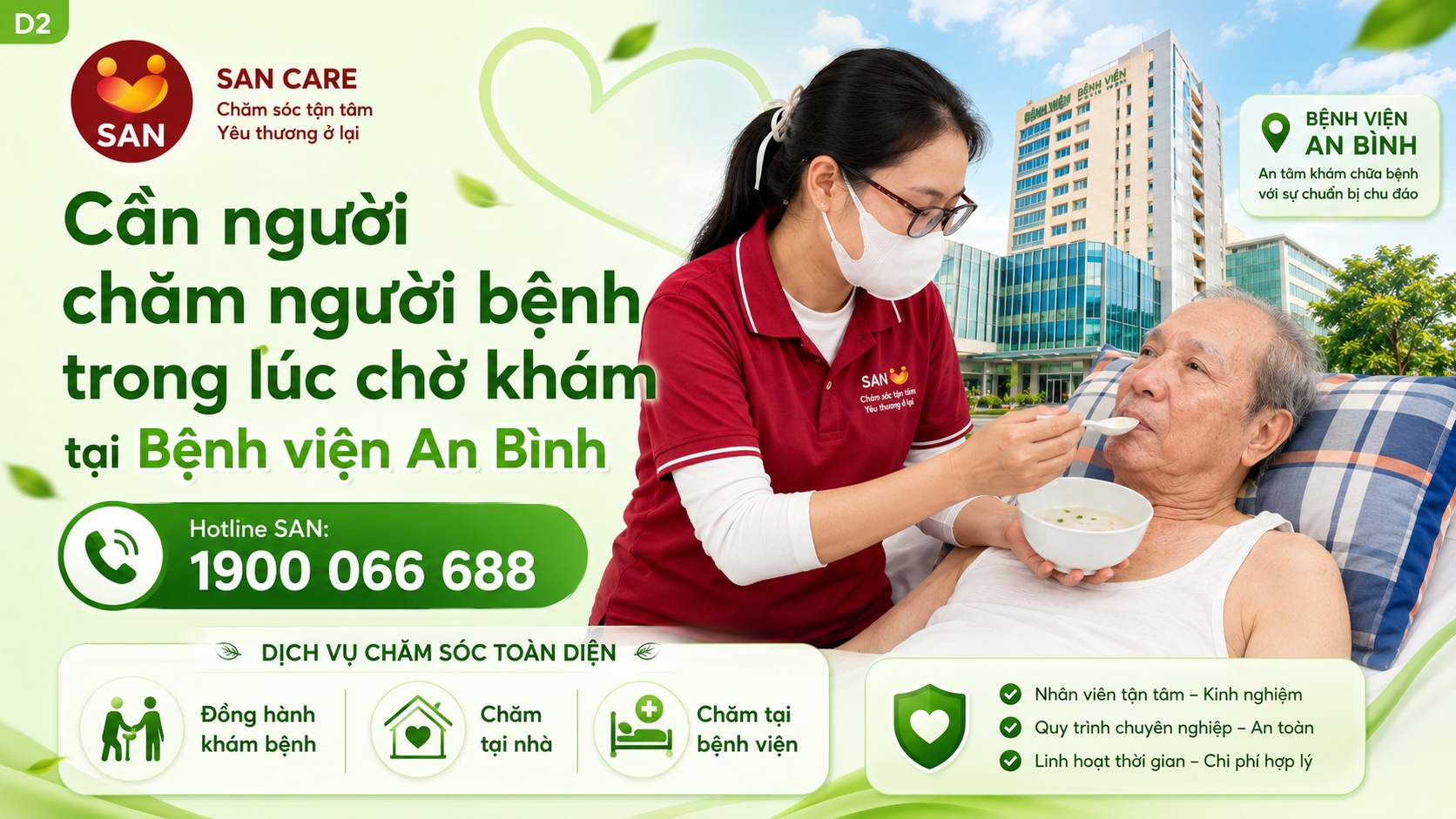 cần người chăm người bệnh trong lúc chờ khám