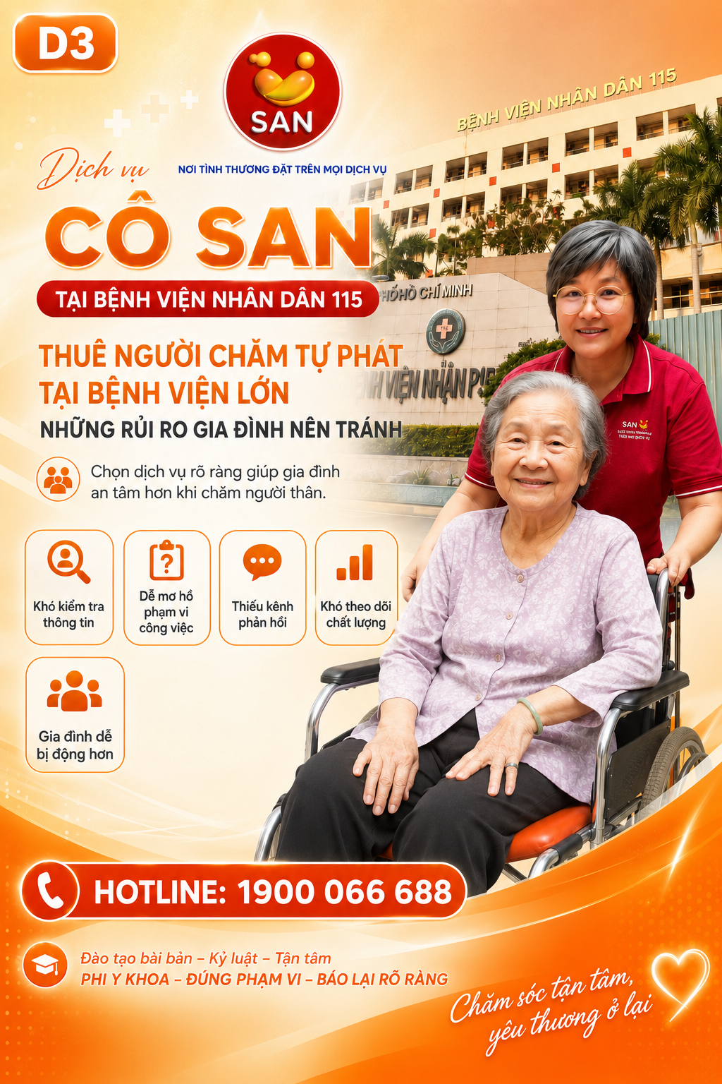 Thuê người chăm tự phát tại bệnh viện