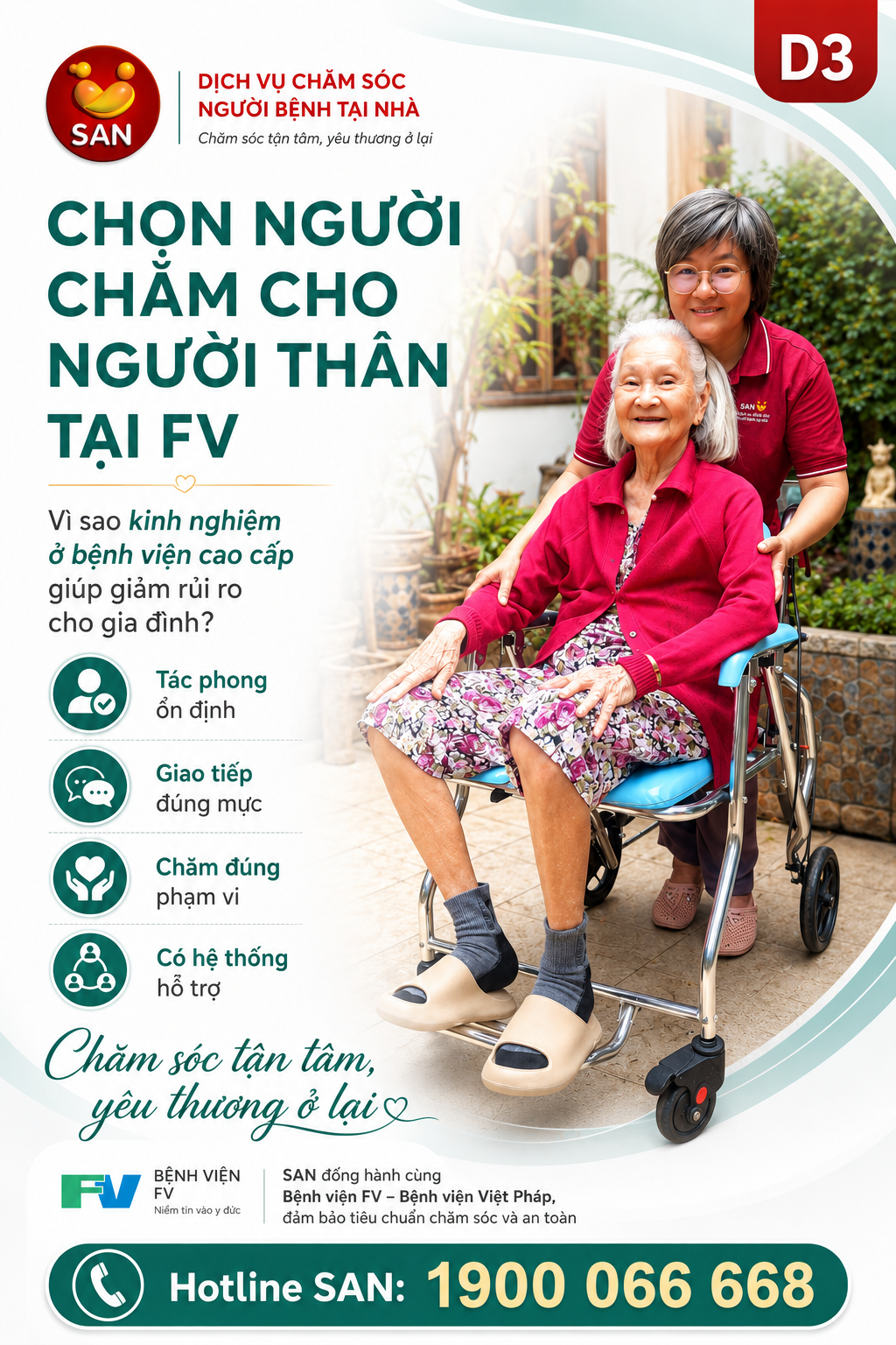 chọn người chăm cho người thân tại FV