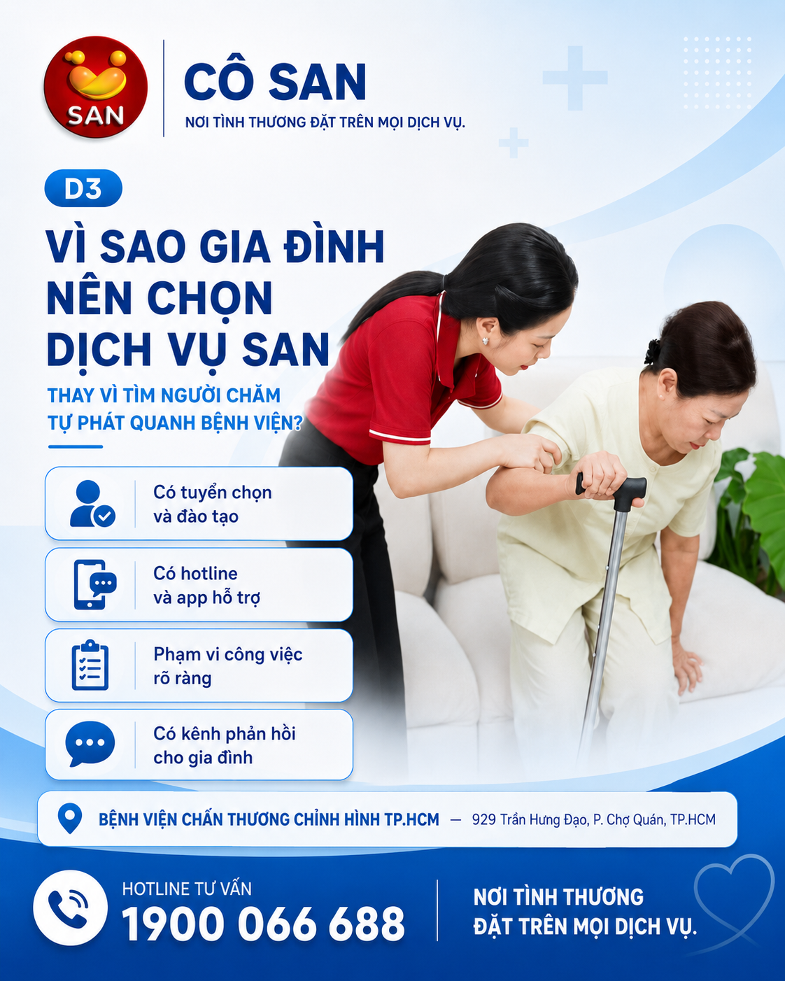 dịch vụ SAN thay vì tìm người chăm