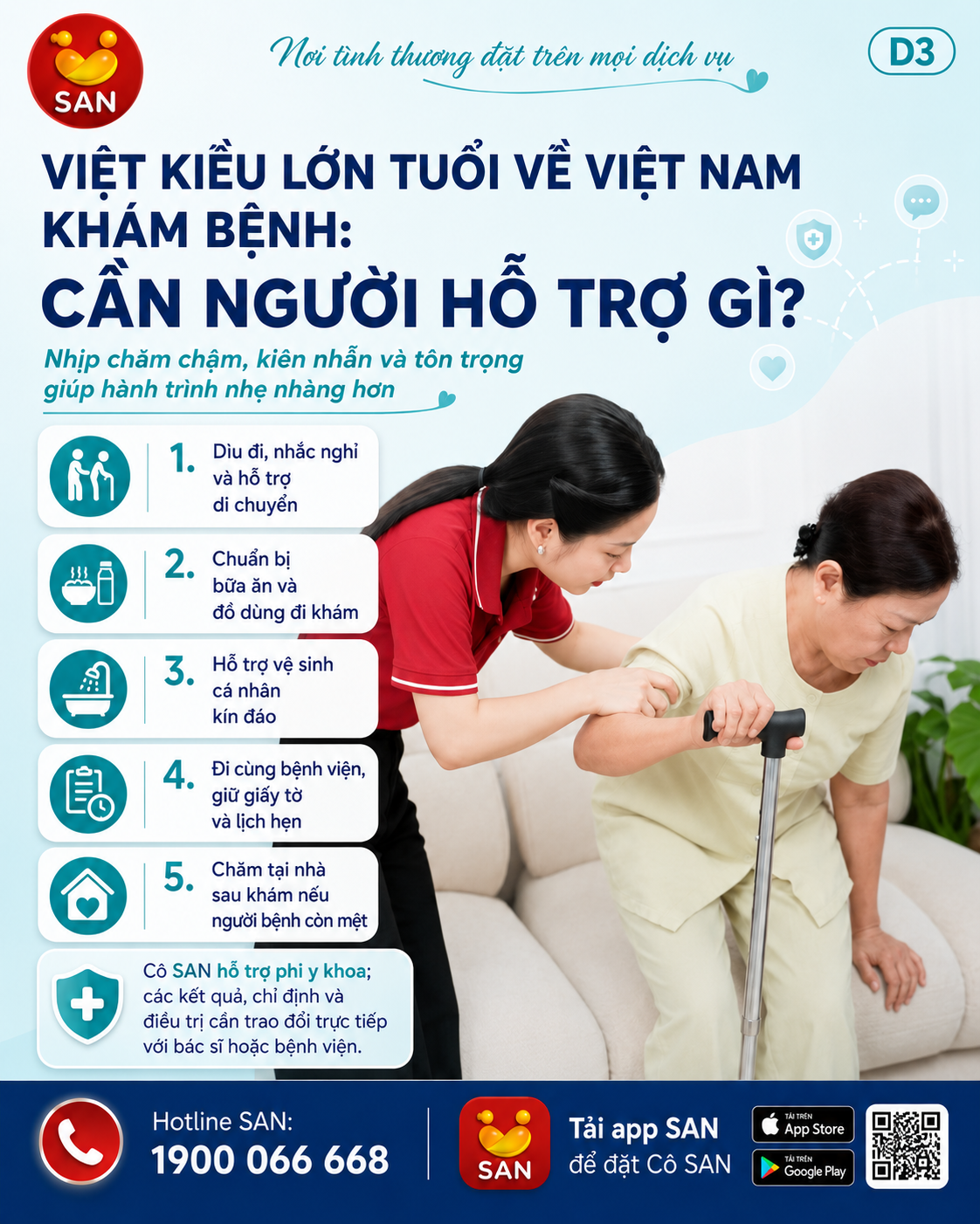 Việt kiều lớn tuổi về Việt Nam khám bệnh