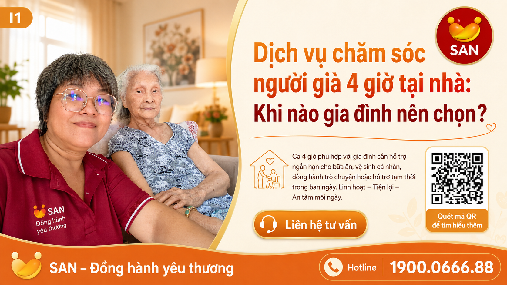 Dịch vụ chăm sóc người già 4 giờ