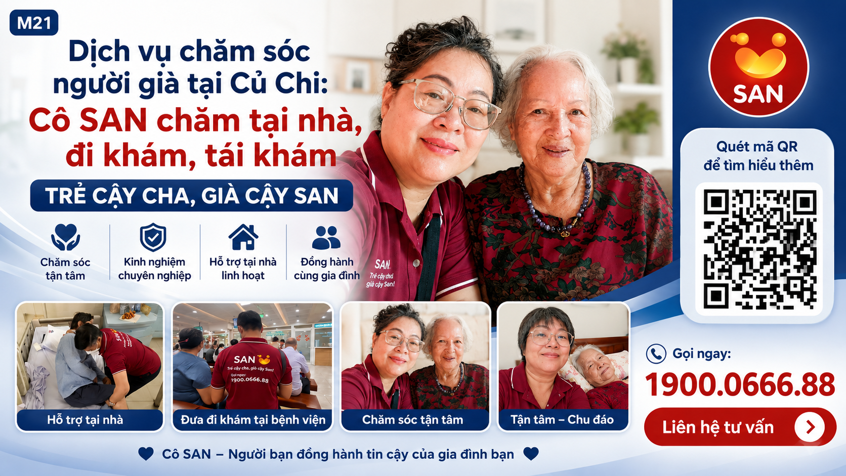 Dịch vụ chăm sóc người già tại Củ Chi