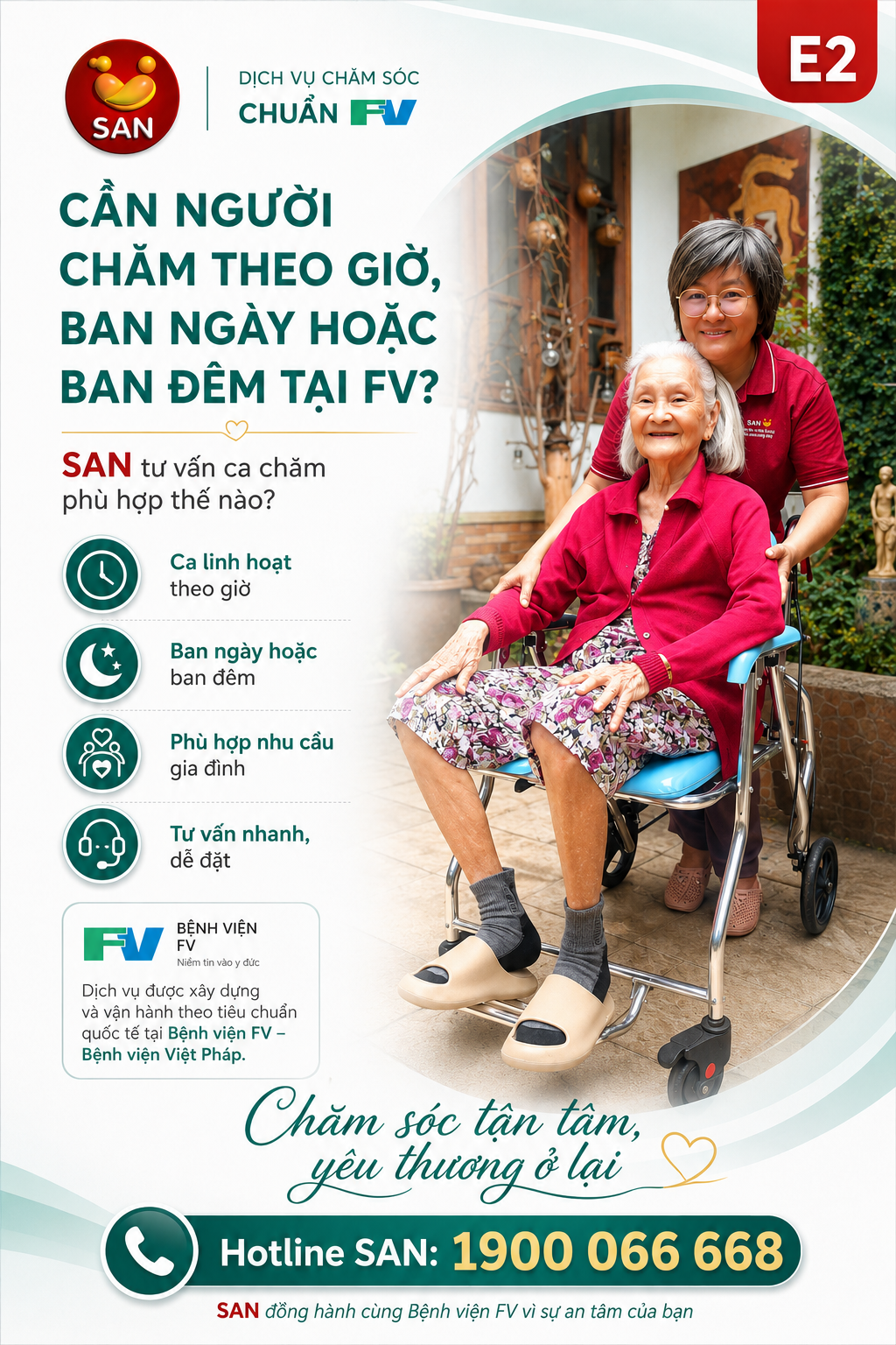 Cần người chăm theo giờ tại FV
