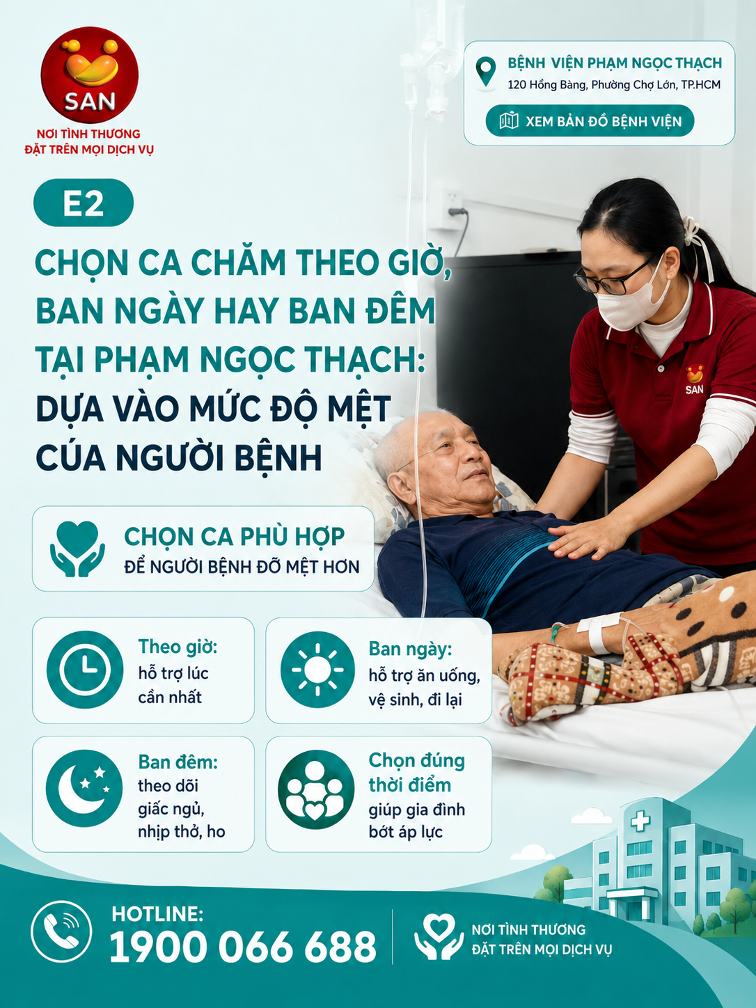 Chọn ca chăm theo giờ tại Phạm Ngọc Thạch