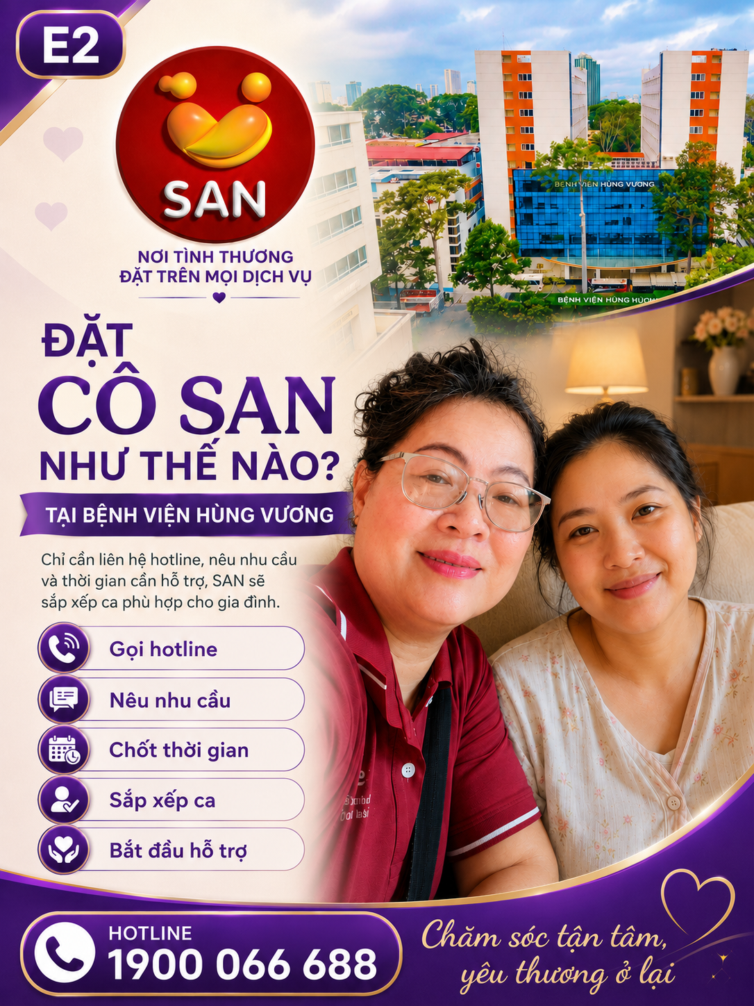 Chọn ca chăm theo giờ