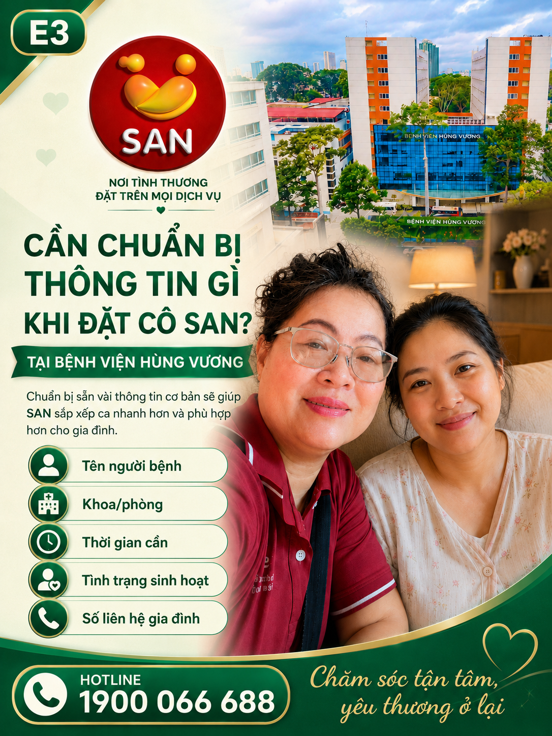 Checklist trước khi đặt Cô SAN tại Hùng Vương