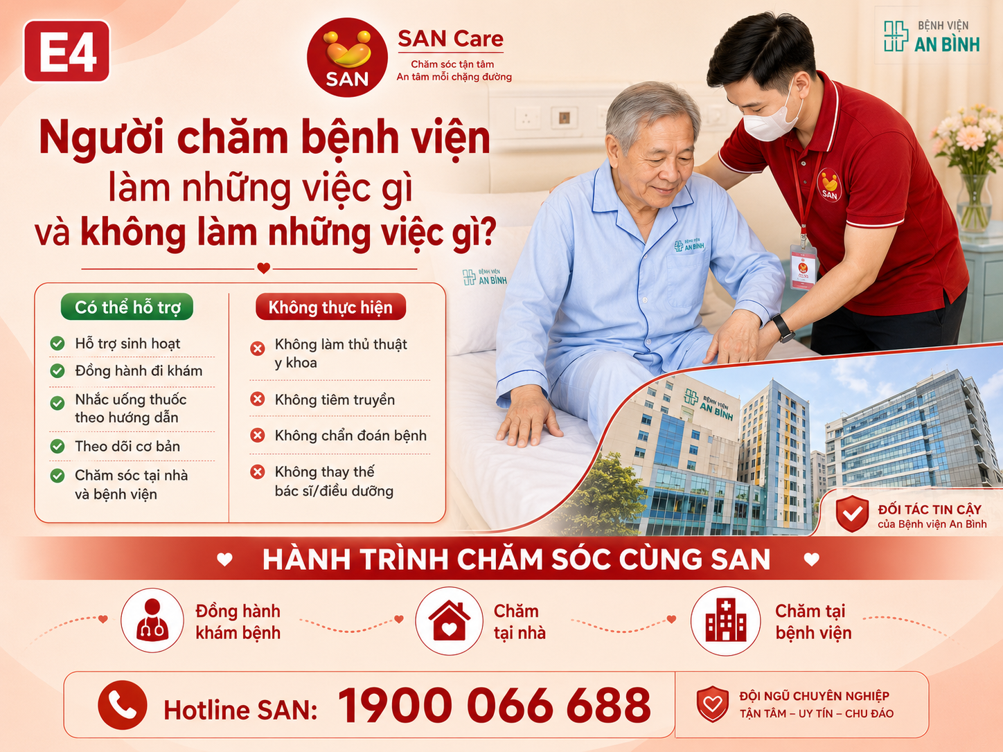 Người chăm bệnh viện làm những việc gì