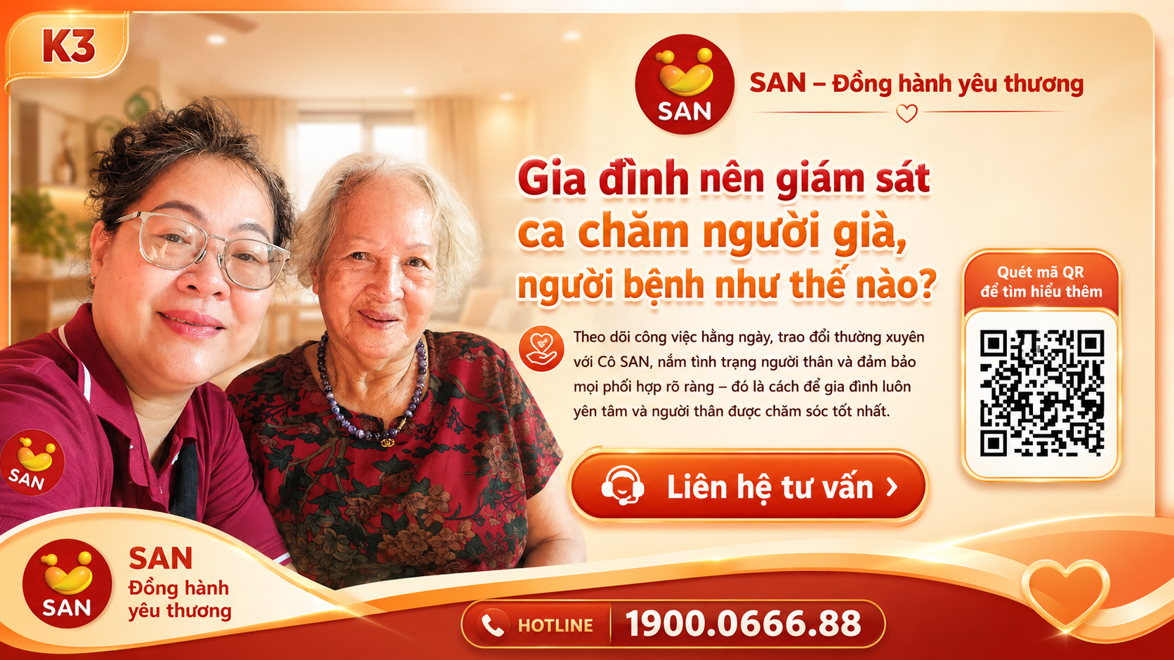 giám sát ca chăm người già, người bệnh