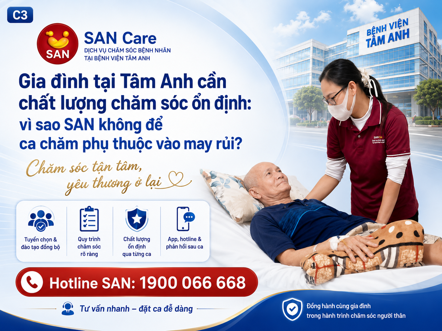 chất lượng chăm sóc ổn định