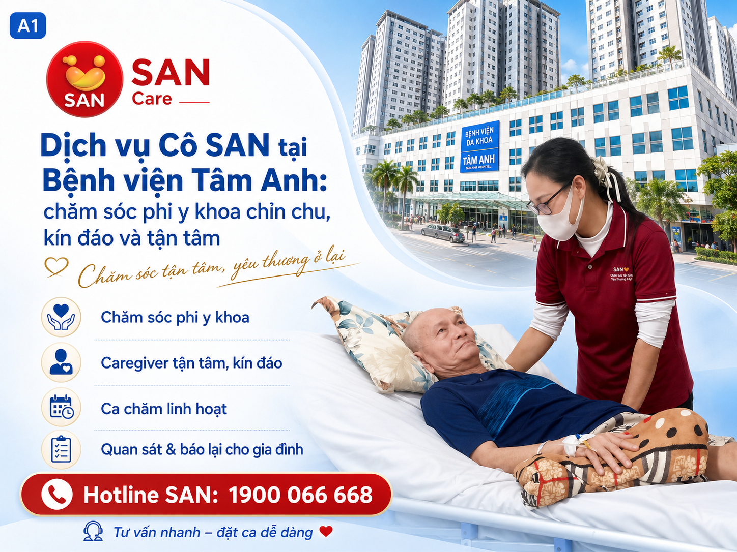 Cô SAN chăm sóc Tâm Anh
