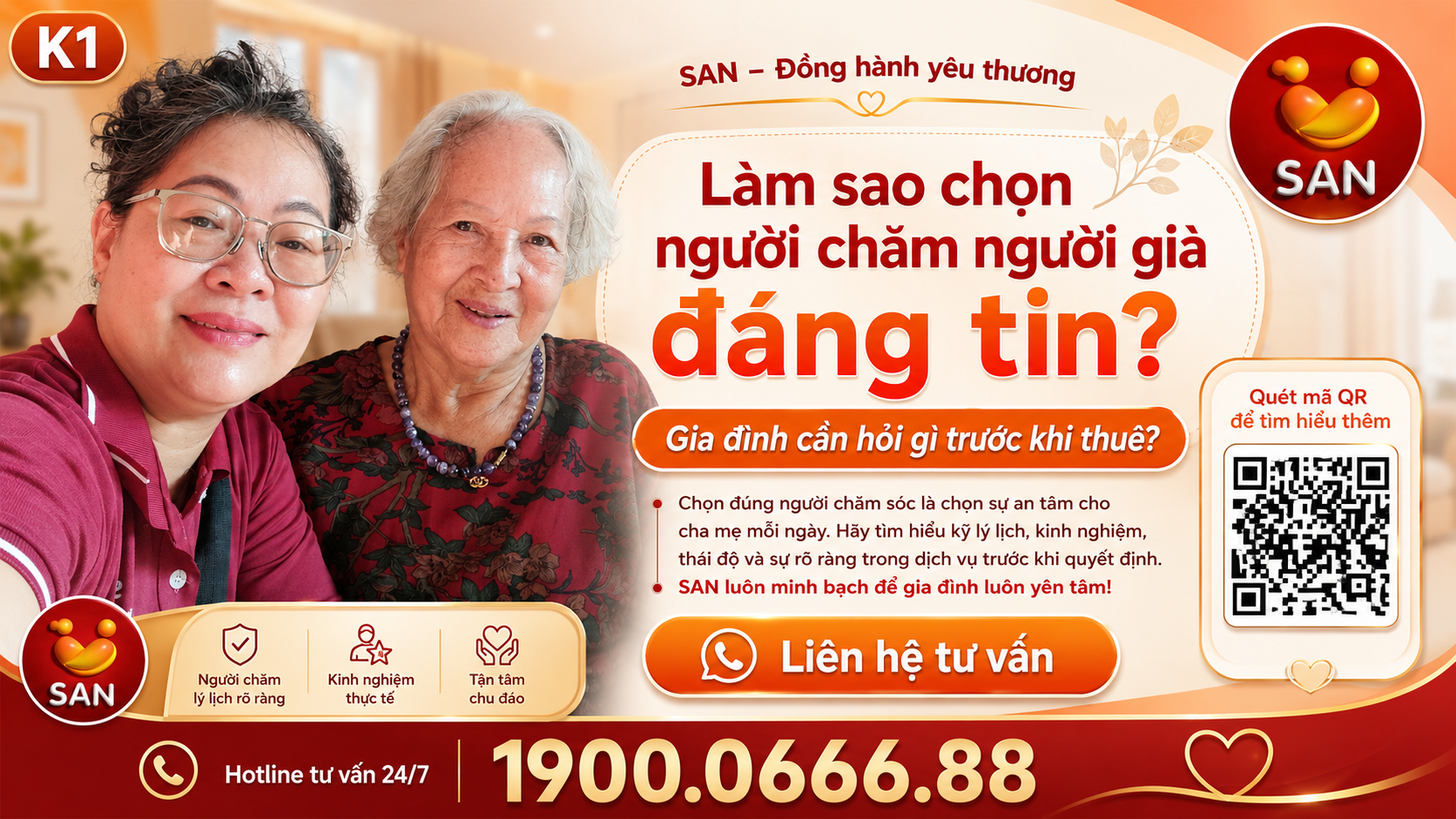 chọn người chăm người già đáng tin