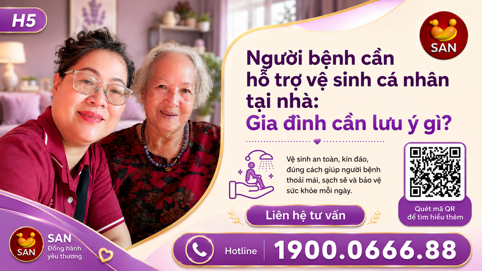 hỗ trợ vệ sinh cá nhân tại nhà