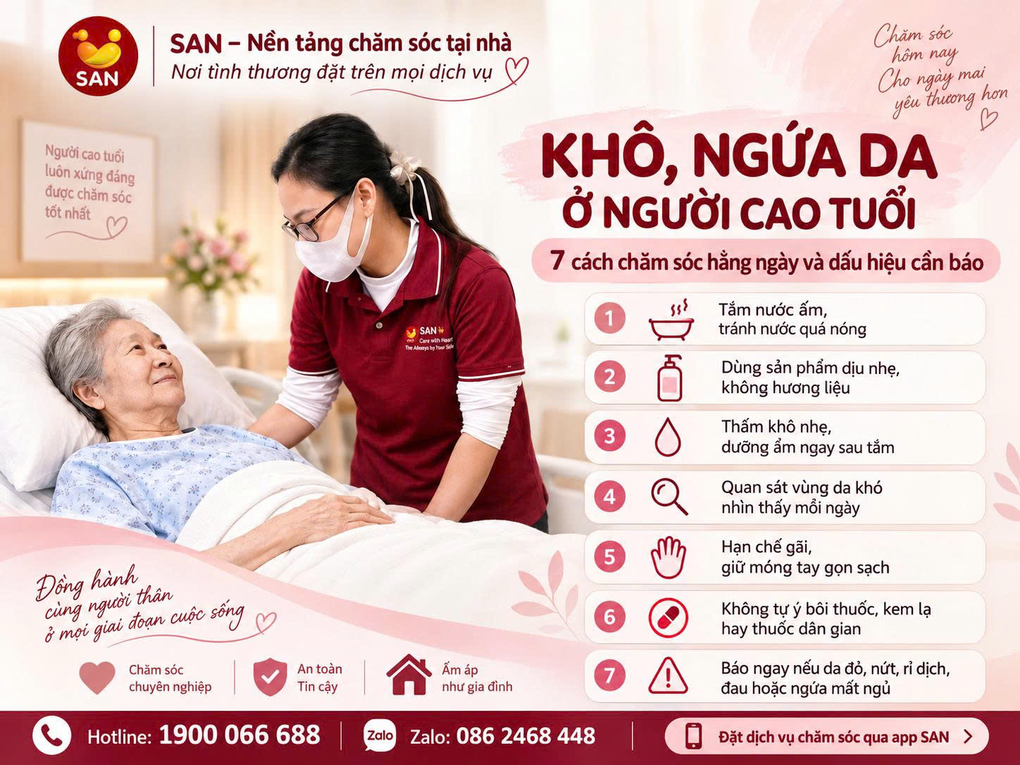 Khô, ngứa da ở người cao tuổi: 7 cách chăm sóc hằng ngày và dấu hiệu nào cần báo?