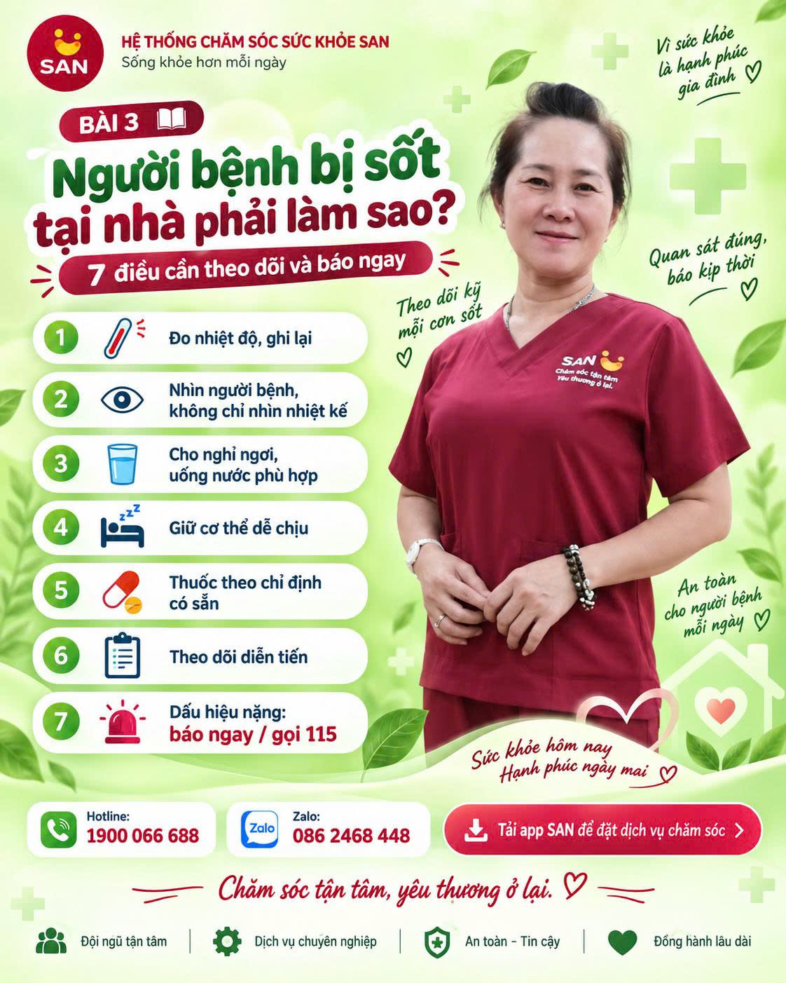 người bệnh bị sốt tại nhà