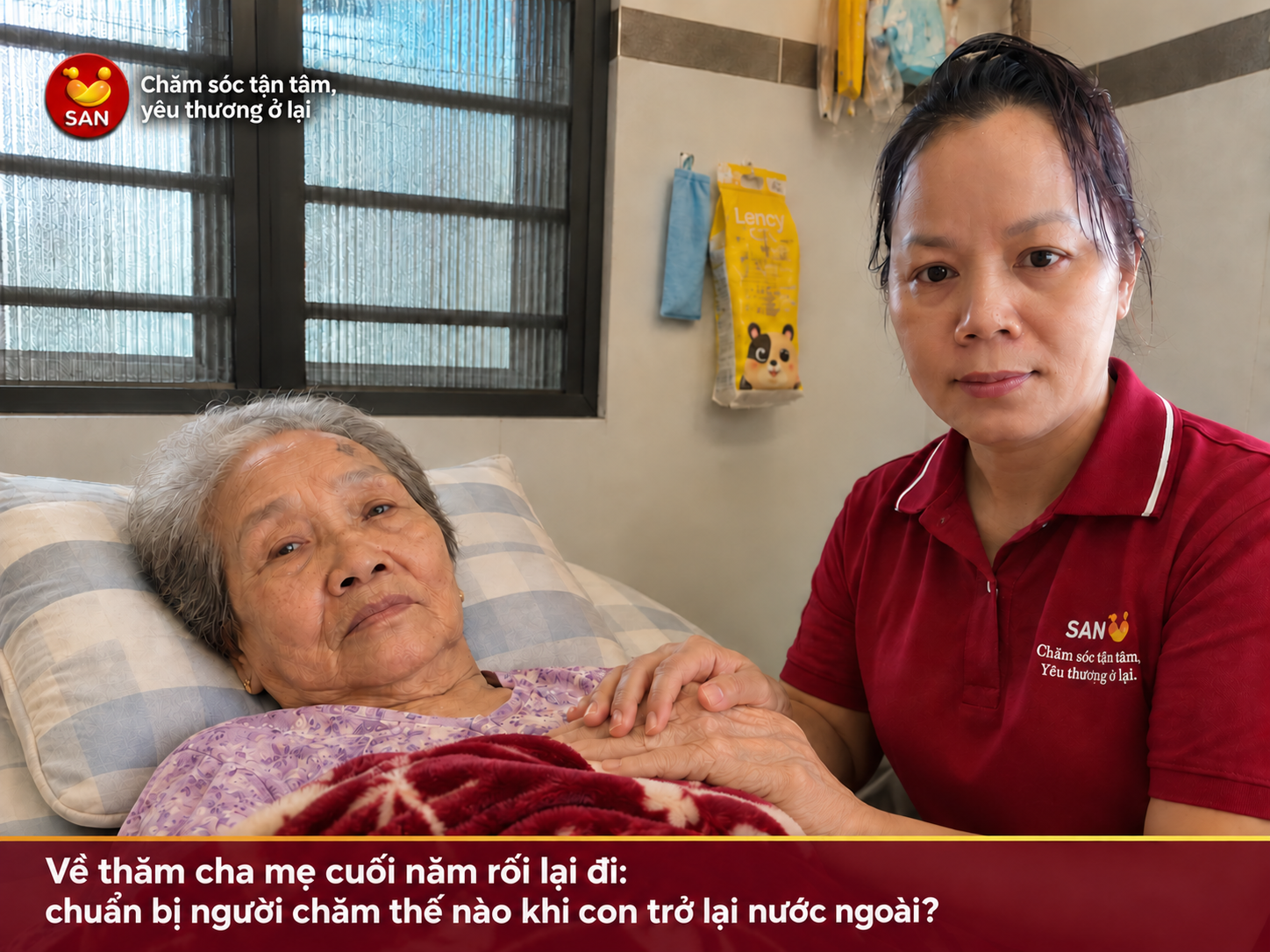chuẩn bị người chăm khi con đi