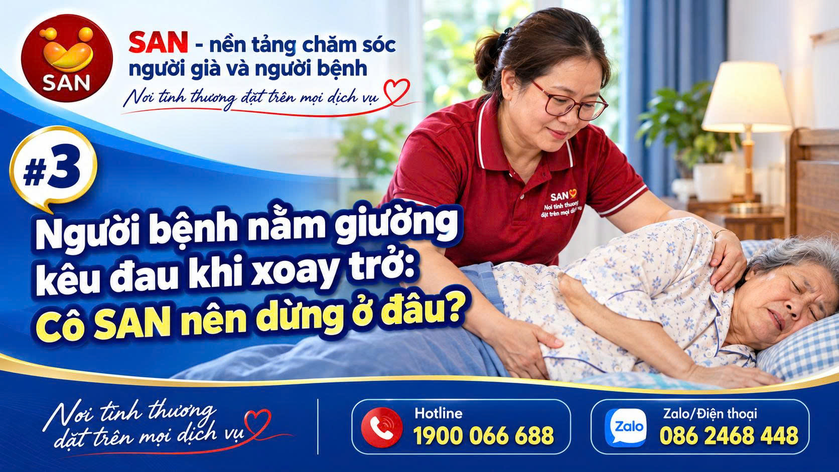 Người bệnh kêu đau khi xoay trở