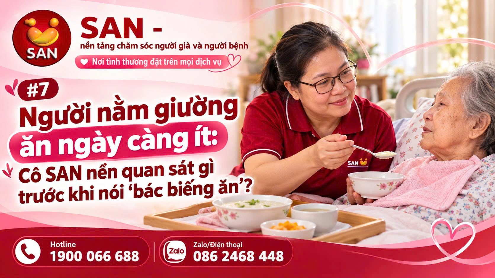 Người nằm giường ăn ngày càng ít